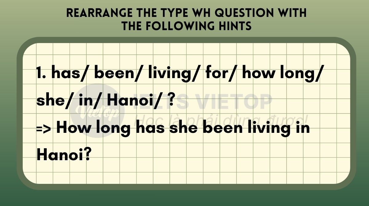 bài tập wh question