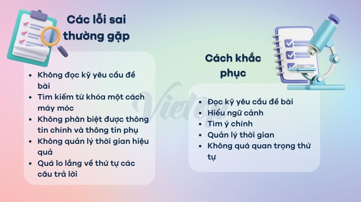 Các lỗi sai thường gặp và cách khắc phục