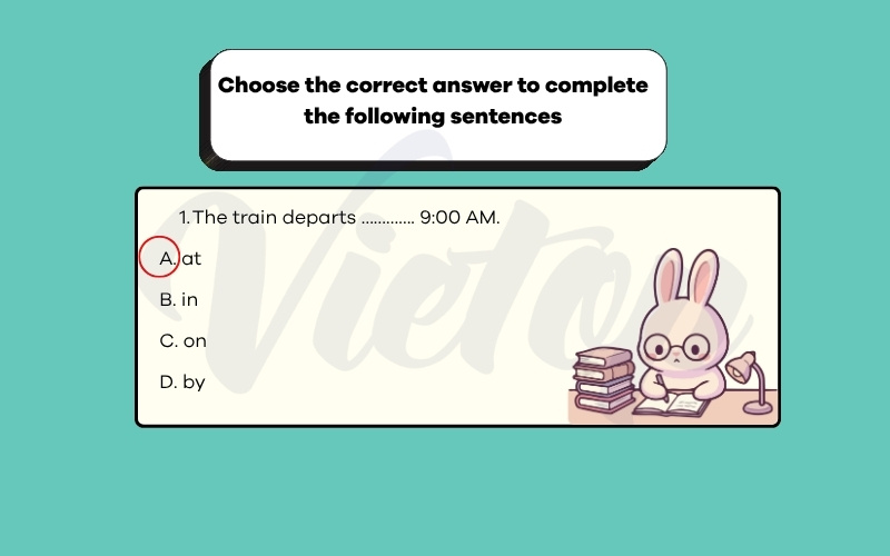 Choose the correct answer to complete the following sentences