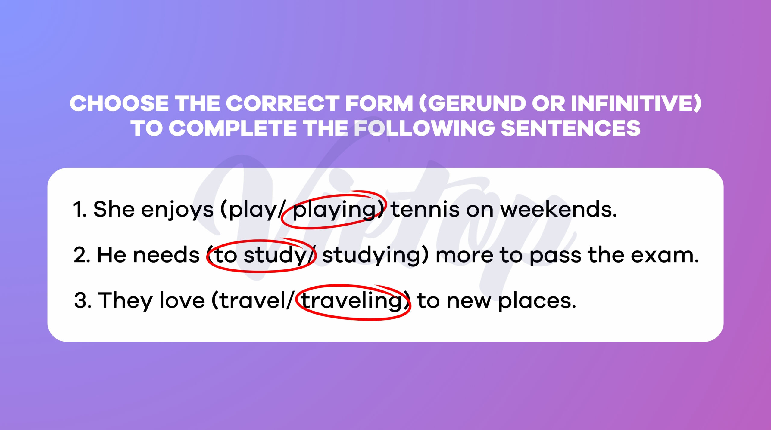 Choose the correct form