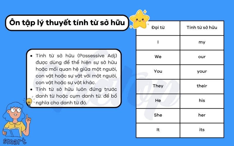 Ôn tập lý thuyết tính từ sở hữu