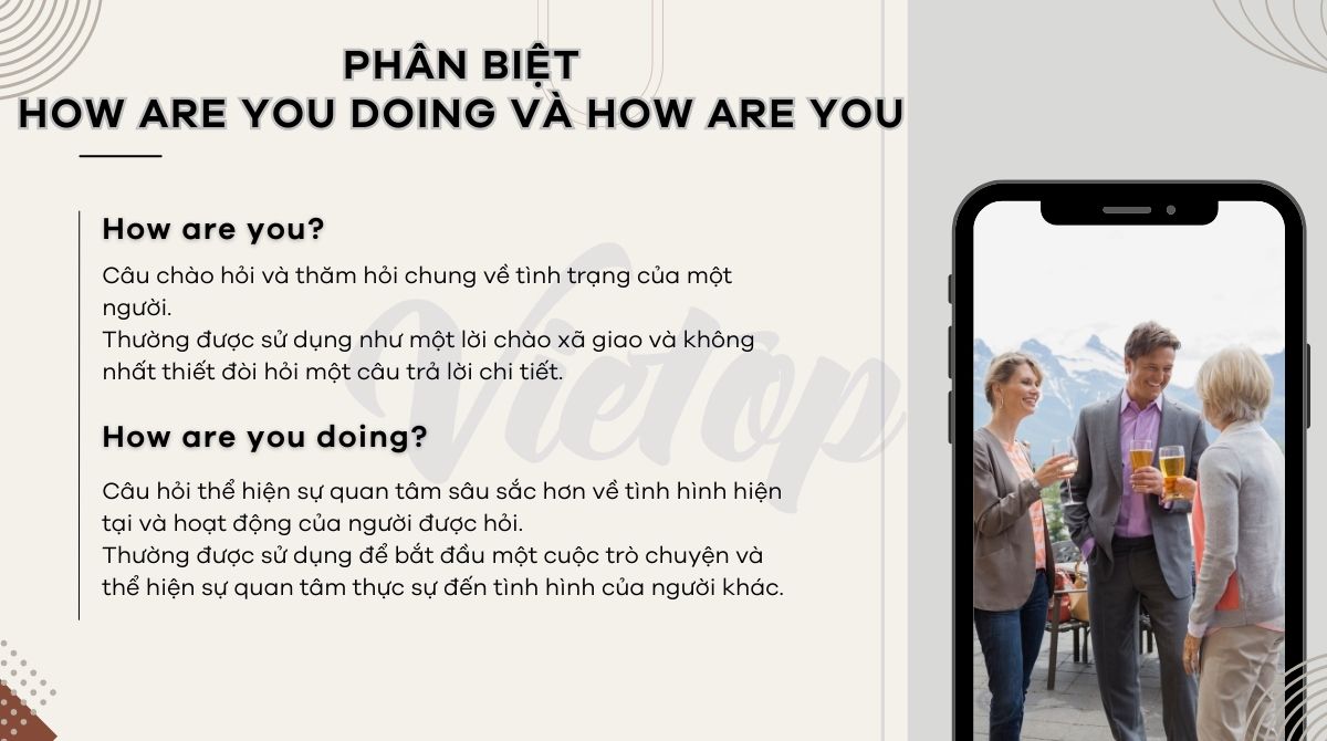 Phân biệt how are you doing và how are you