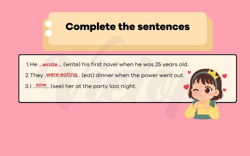 Complete the sentences