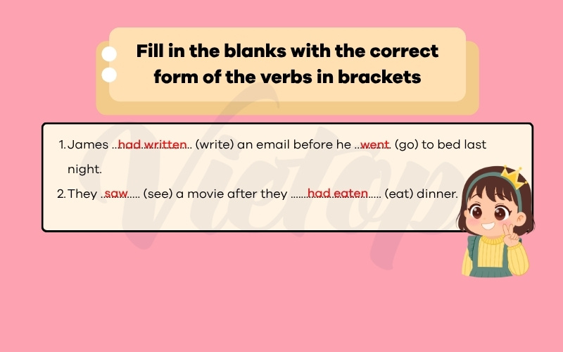 Fill in the blanks with the correct form of the verbs in brackets