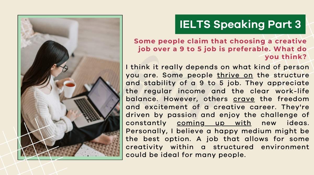 Bài mẫu IELTS Speaking chủ đề Work