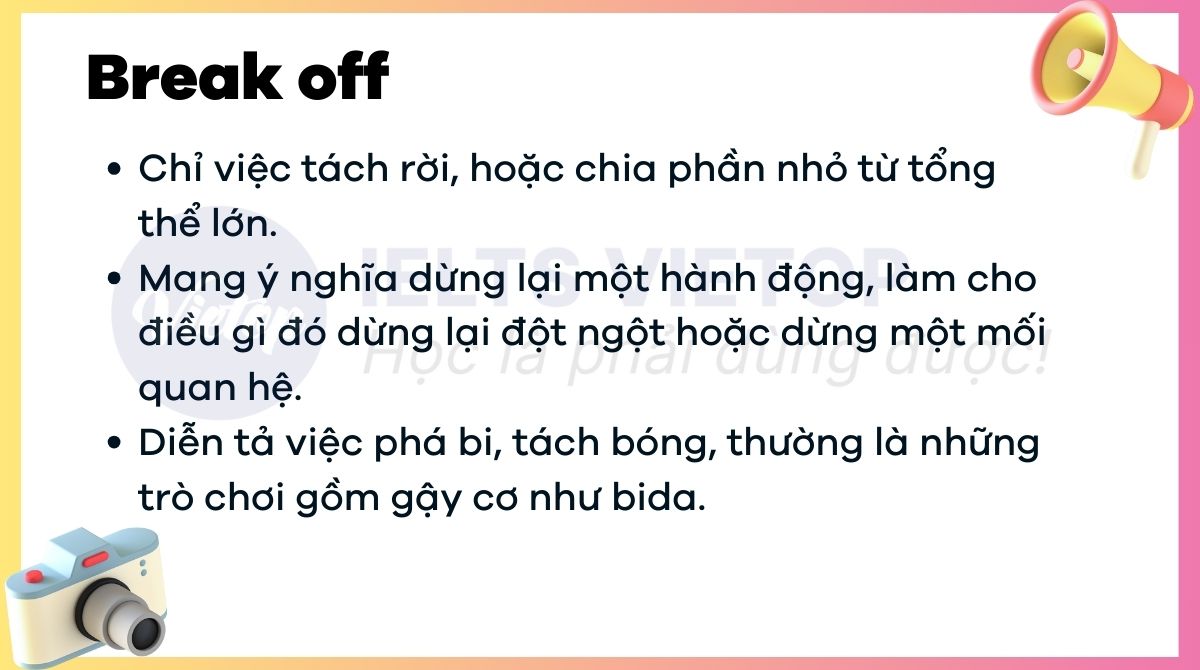 Break off là gì?
