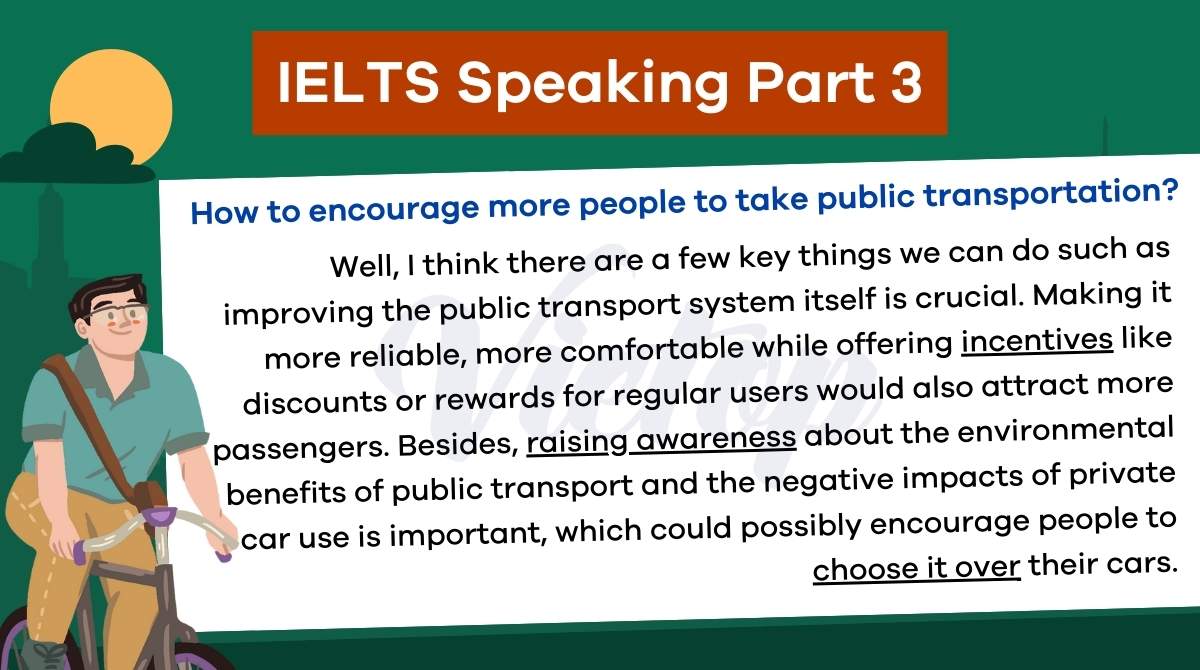 Bài mẫu IELTS Speaking chủ đề Transportation