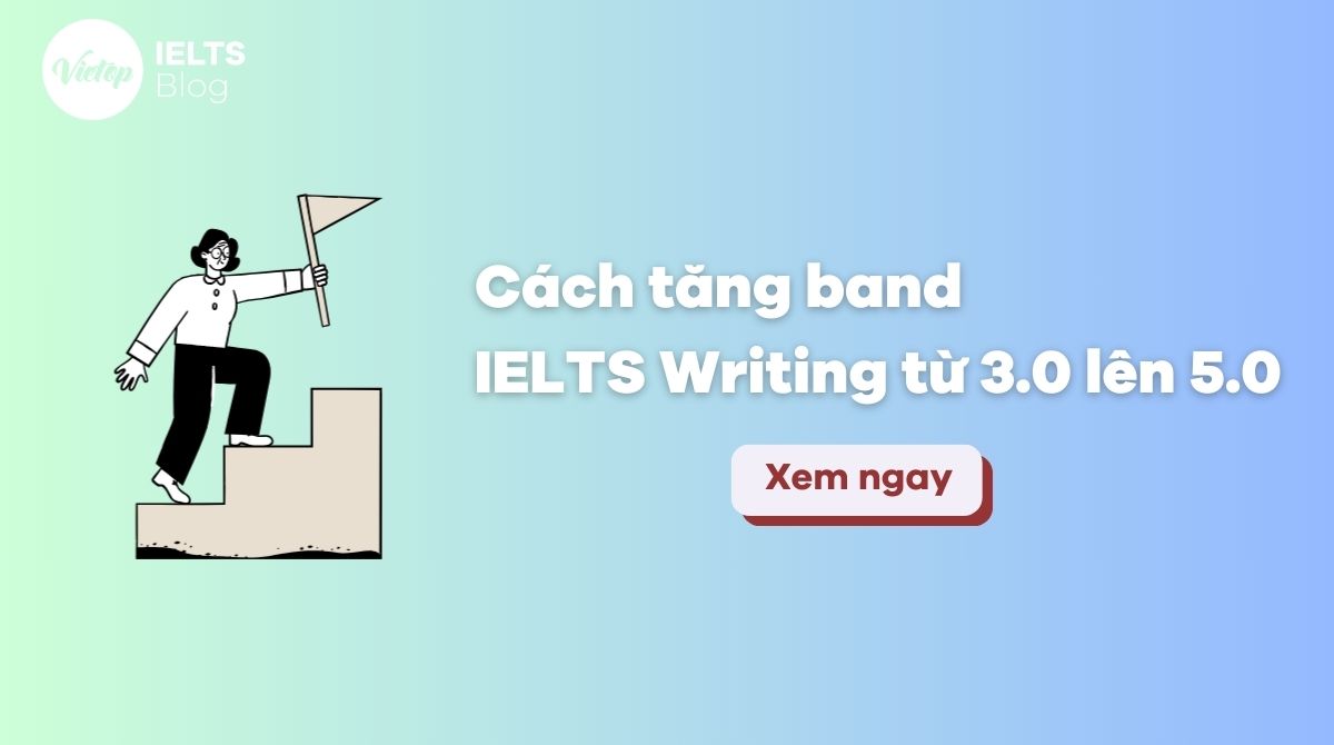 Thumbnail cách tăng band IELTS Writing từ 3.0 lên 5.0