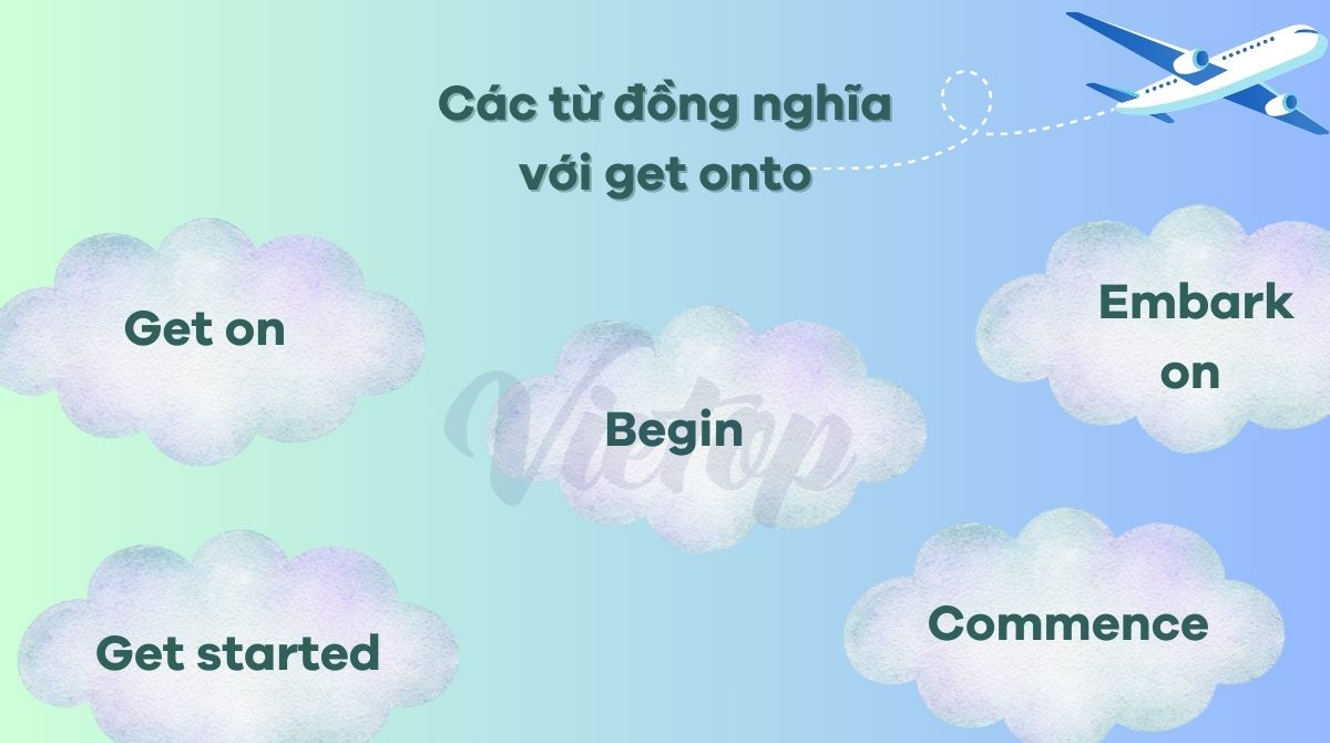 Các từ đồng nghĩa get onto