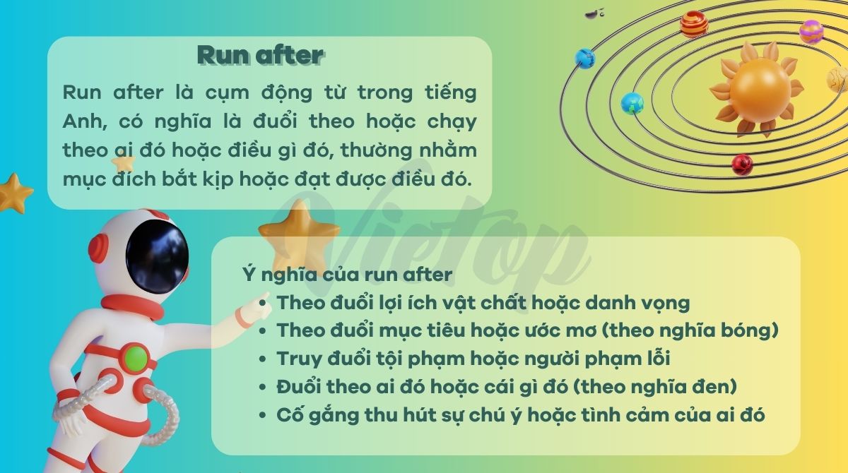 Run after trong tiếng Anh