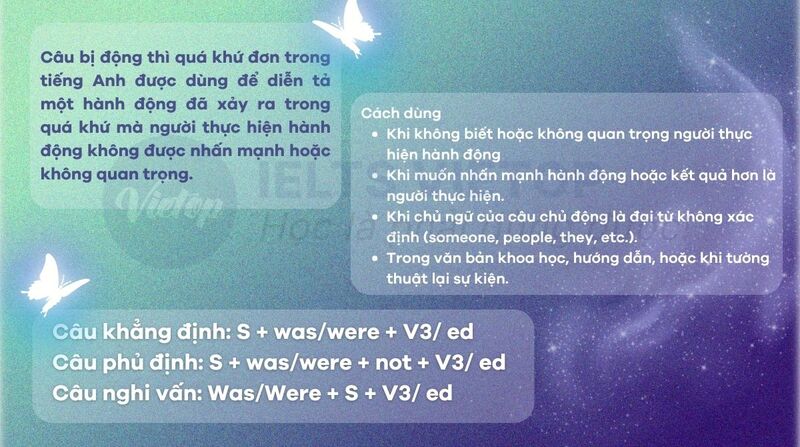 Tổng hợp lý thuyết câu bị động thì quá khứ đơn