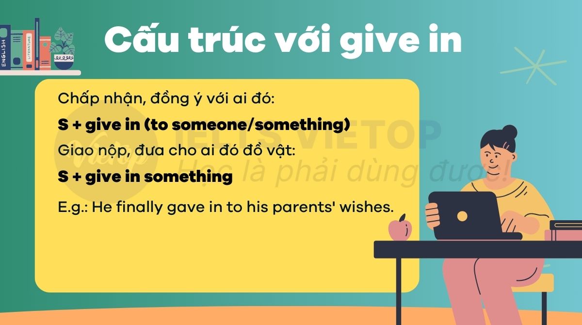 Cấu trúc give in