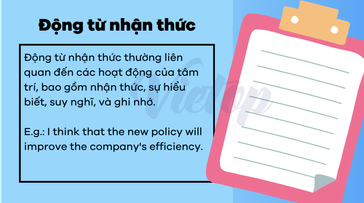 Động từ chỉ nhận thức trong tiếng Anh