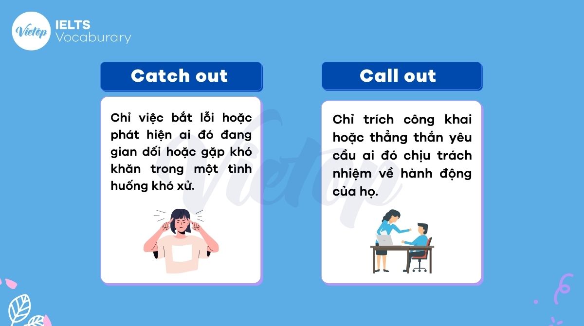 Phân biệt catch out và call out