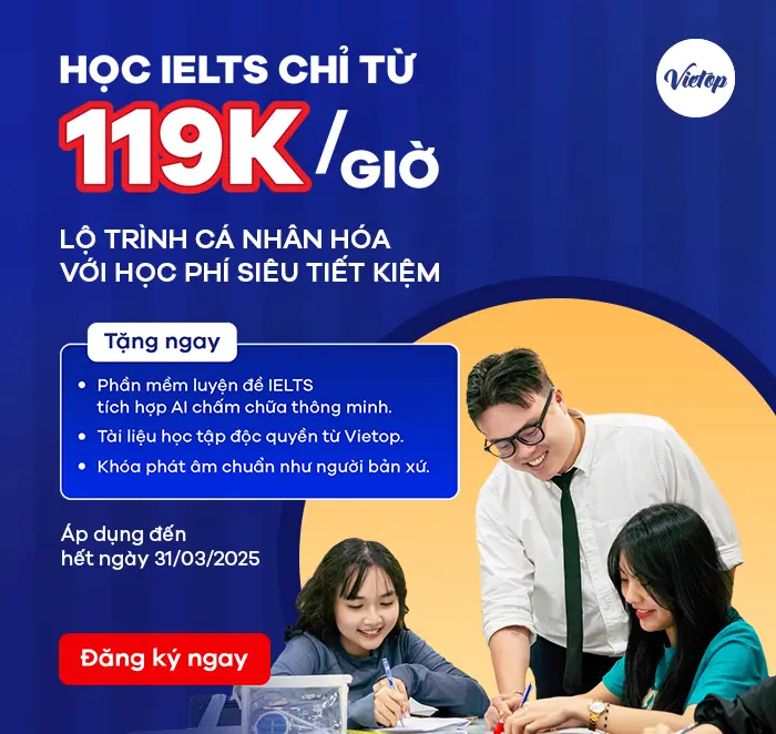 popup học phí 119k/giờ