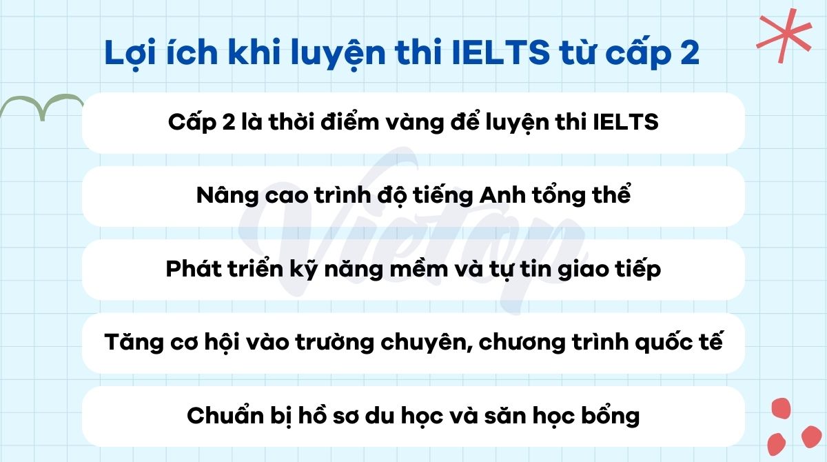 Lợi ích khi luyện thi IELTS từ cấp 2