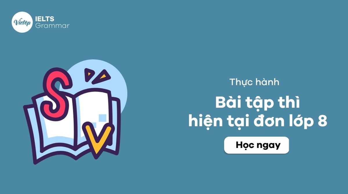 Thực hành ngay 80+ bài tập thì hiện tại đơn lớp 8 chi tiết