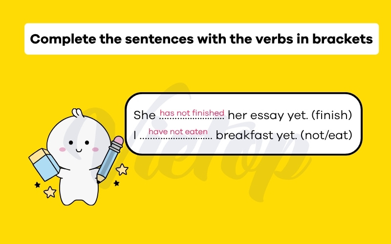 Complete the sentences with the verbs in brackets