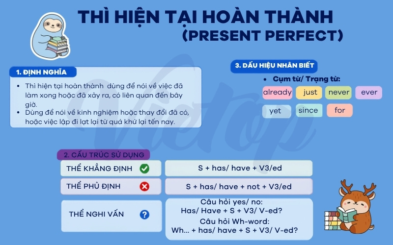 Ôn tập lý thuyết thì hiện tại hoàn thành lớp 6