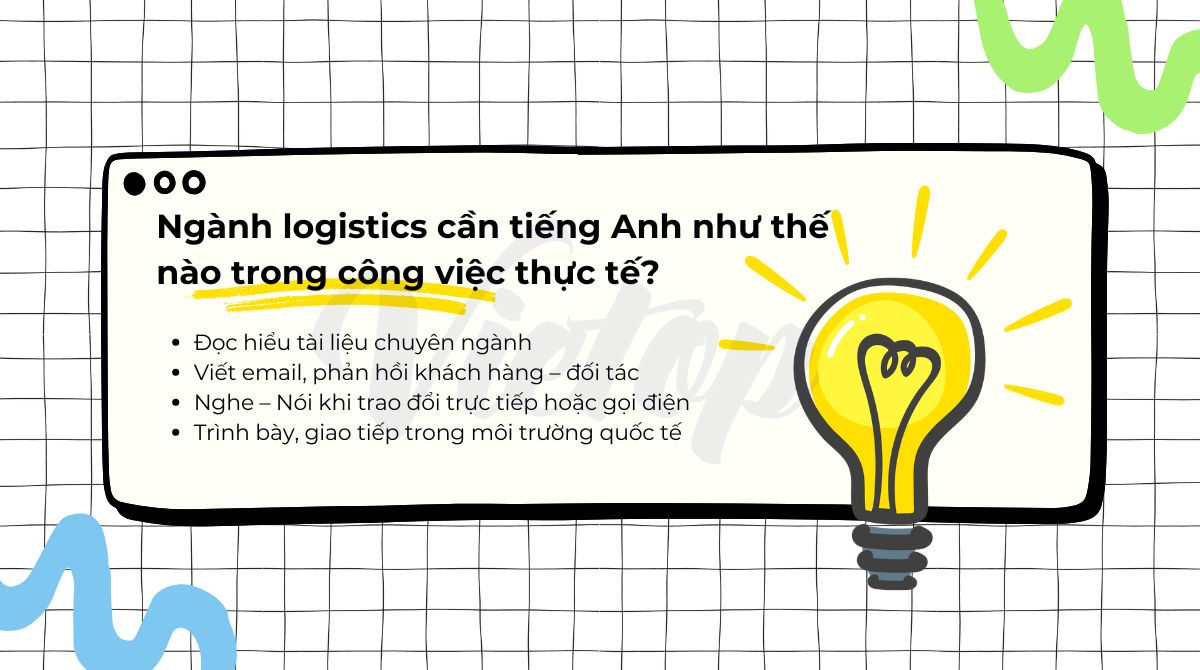Vai trò của tiếng Anh trong ngành logistics