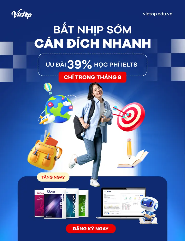 Section ưu đãi đến 39% học phí IELTS