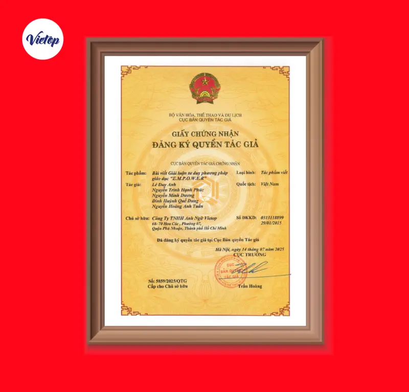 Bằng chứng nhận phương pháp E.M.P.O.W.E.R