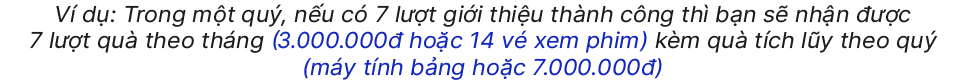 Ví dụ lượt giới thiệu thành công