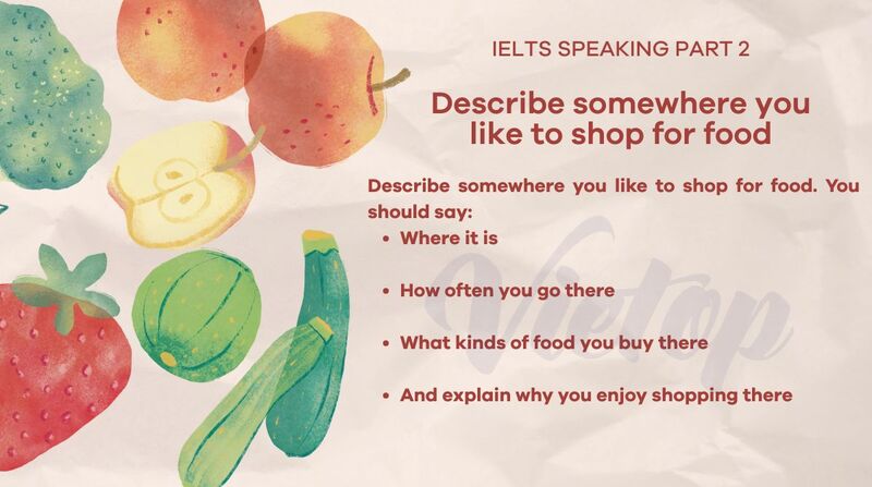 Describe somewhere you like to shop for food - IELTS Speaking Part 2