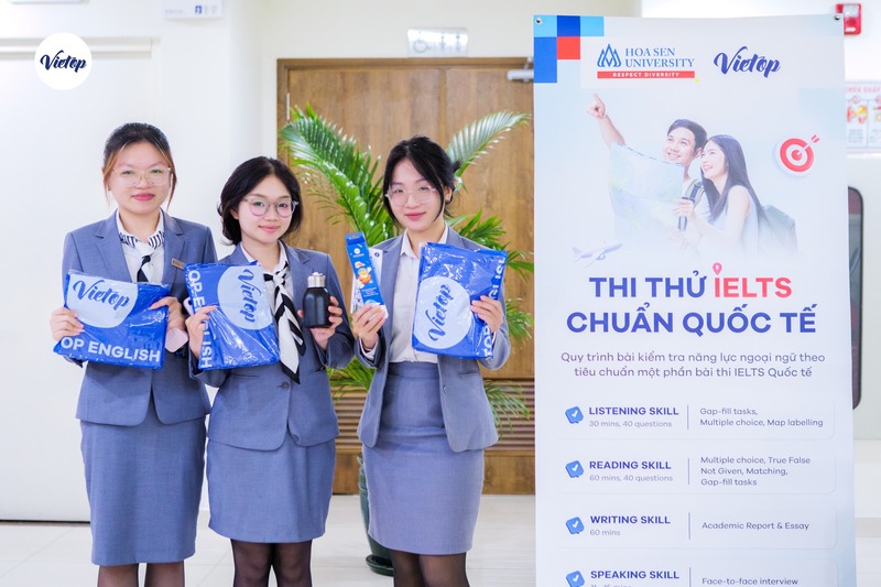 vietop tổ chức thi thử ielts cùng đại học hoa sen