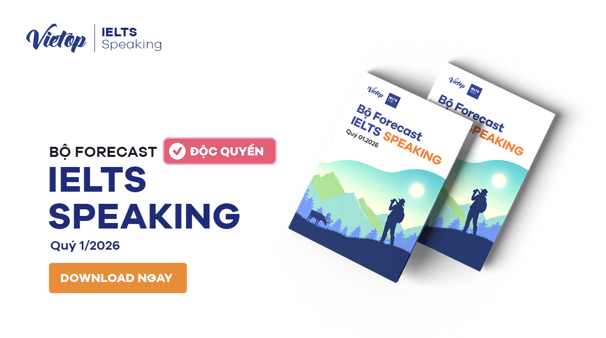 Thumbnail ebook forecast IELTS Speaking quý 1/2026