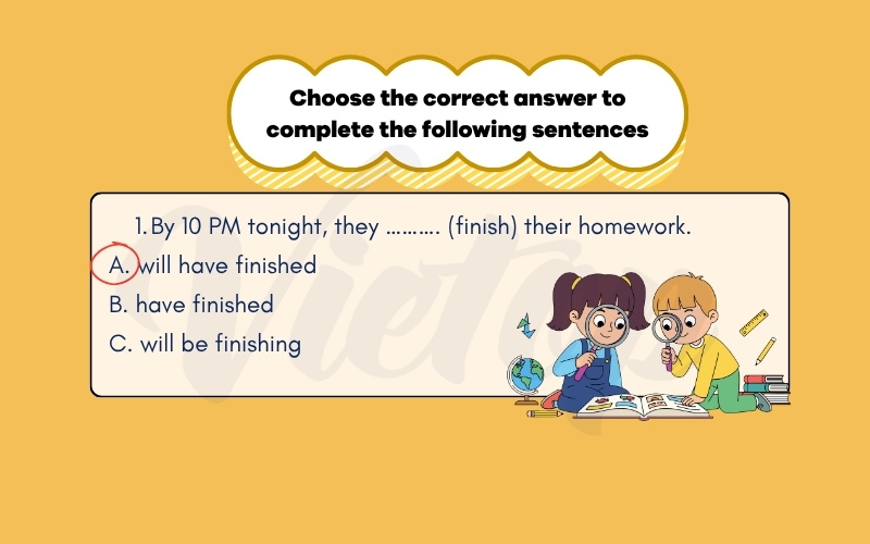 Choose the correct answer to complete the following sentences