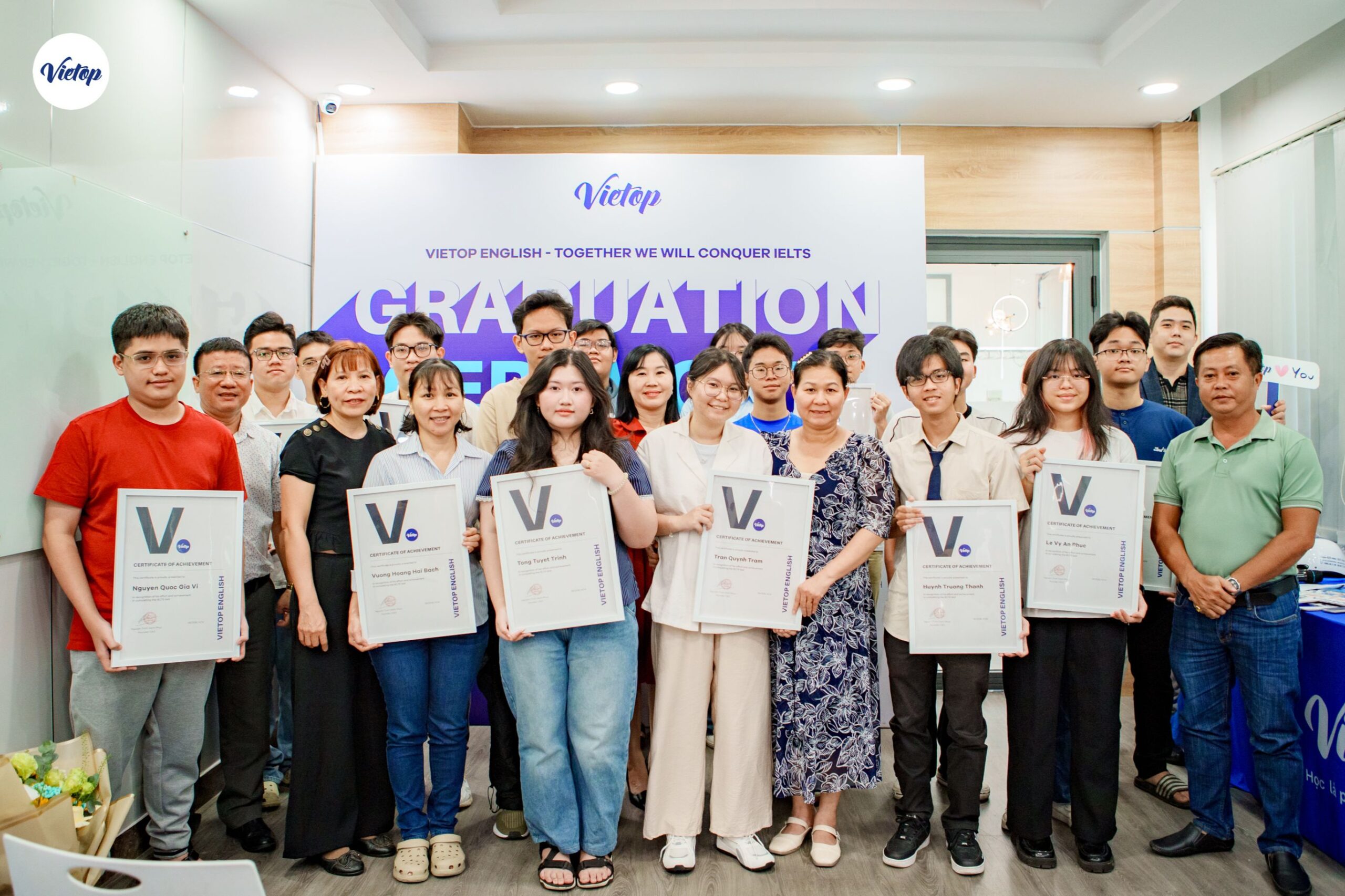 Lễ vinh danh học viên đạt điểm IELTS