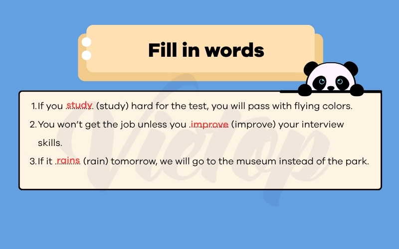 Fill in words