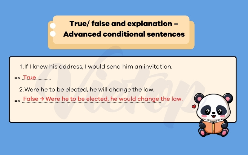 True false and explanation advanced conditional sentences