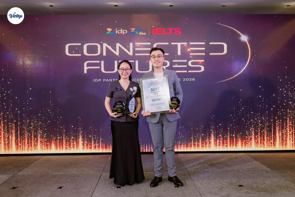 Vietop ghi dấu ấn tại IDP Partner Excellence Awards 2026 đối tác đồng hành
