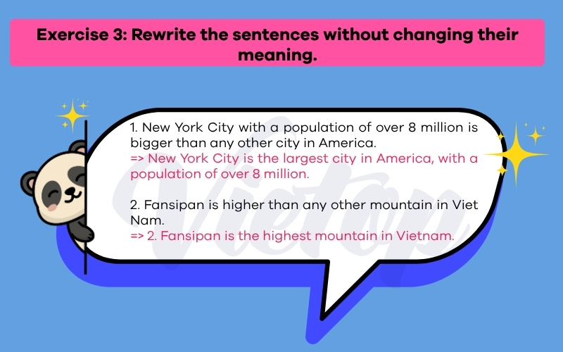 Rewrite the sentences without changing their meaning.