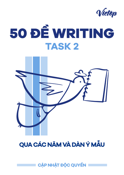 Cover Ebook 50 đề IELTS Writing Task 2 và dàn ý tư duy mẫu