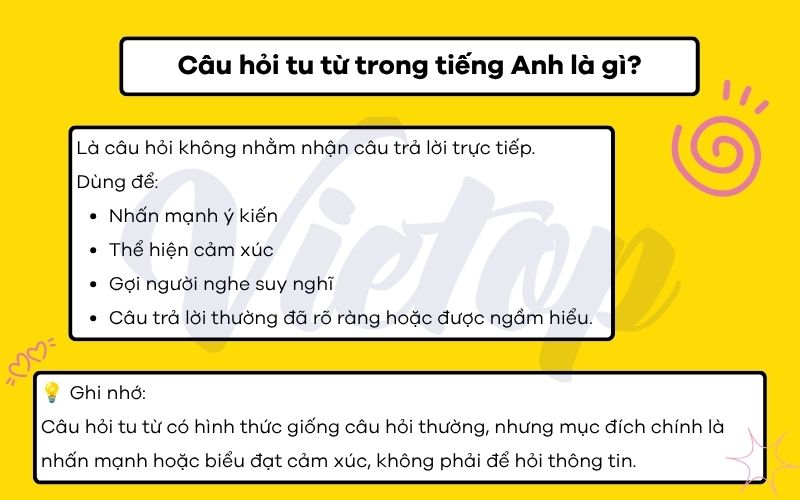 Câu hỏi tu từ trong tiếng Anh là gì?