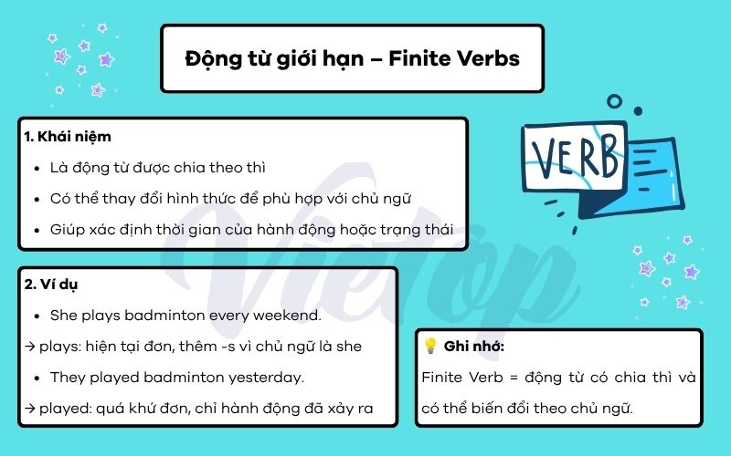 Động từ giới hạn – Finite Verbs