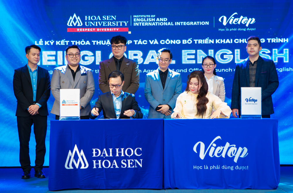 Vietop English ký kết hợp tác (MOA) cùng Viện Anh ngữ và Hội nhập Quốc tế